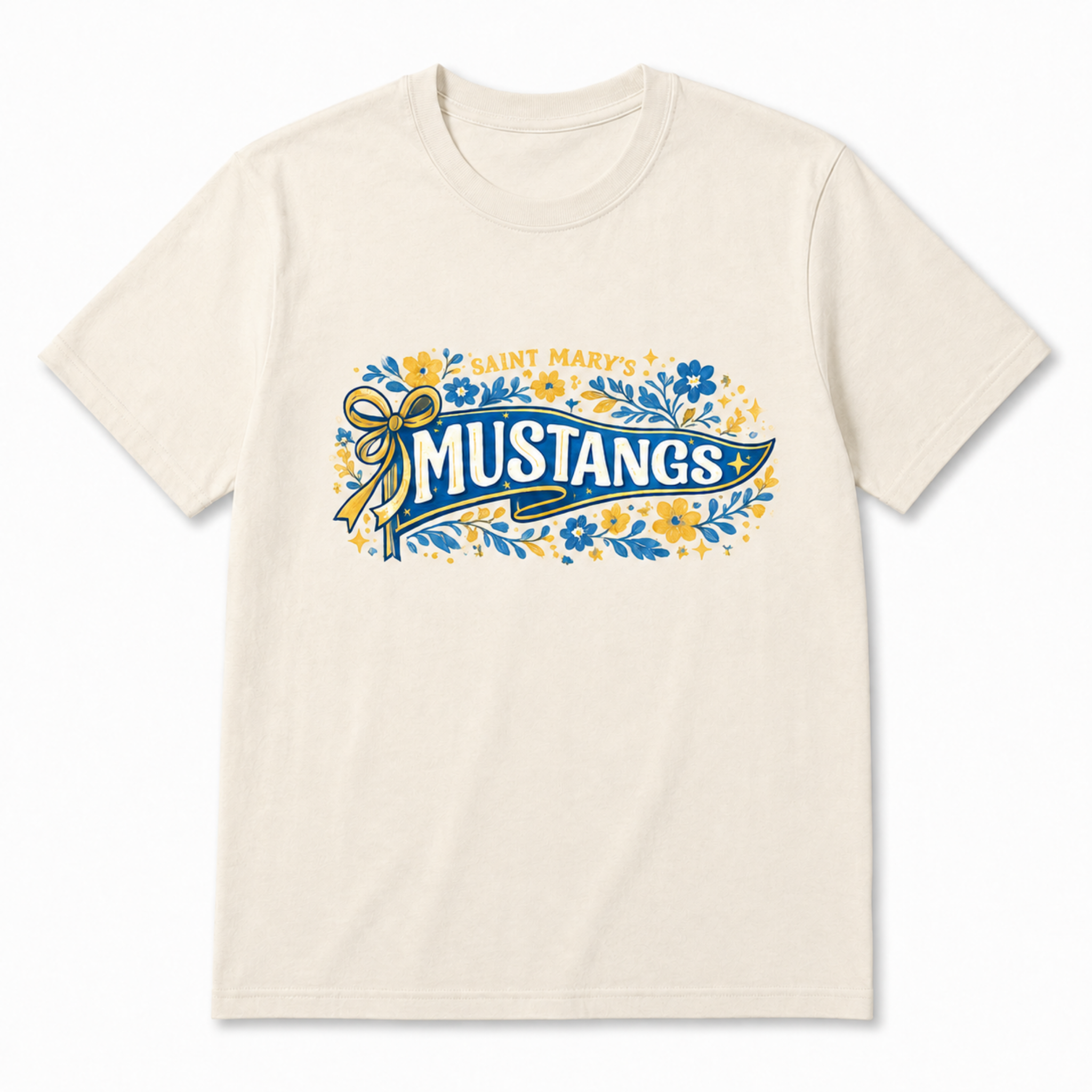 Saint Mary’s Mustangs Floral Tee.
